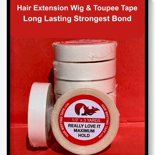 Max hold hair extension tape is the strongest longest lasting tape.
