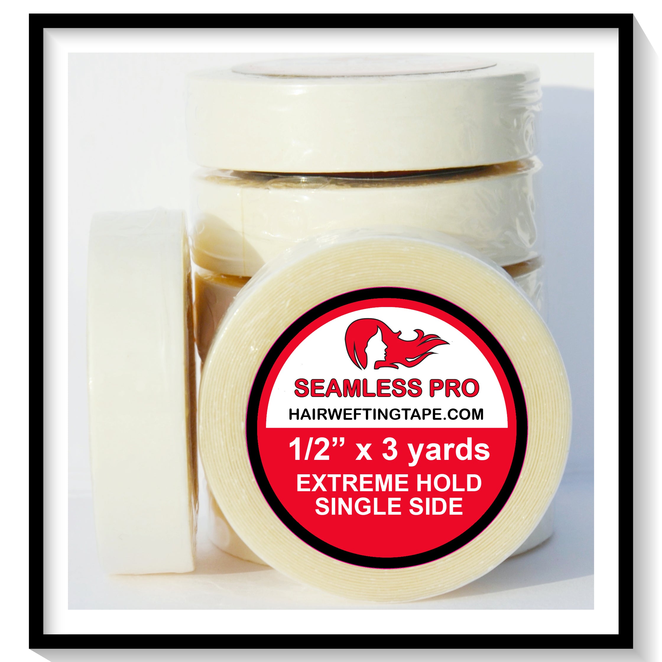 Single sided hair extension tape that comes on a roll. Better then tiny tape tabs, more for your money, just roll it out and cut to desired lengths. Seamless hair single side tape.