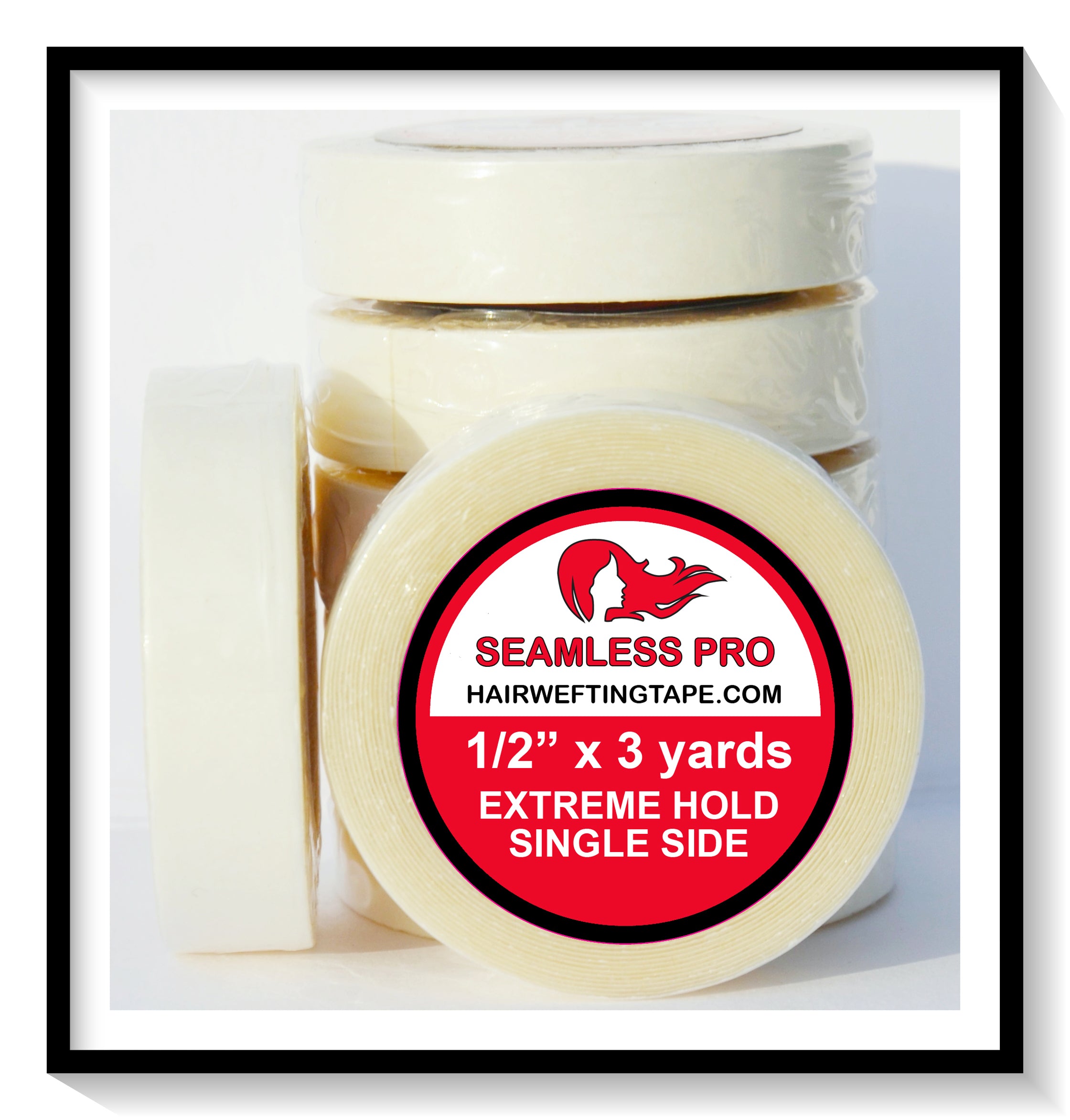 Single sided hair extension tape that comes on a roll. Better then tiny tape tabs, more for your money, just roll it out and cut to desired lengths. Seamless hair single side tape.
