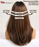 Placement guide for hair wefting tape