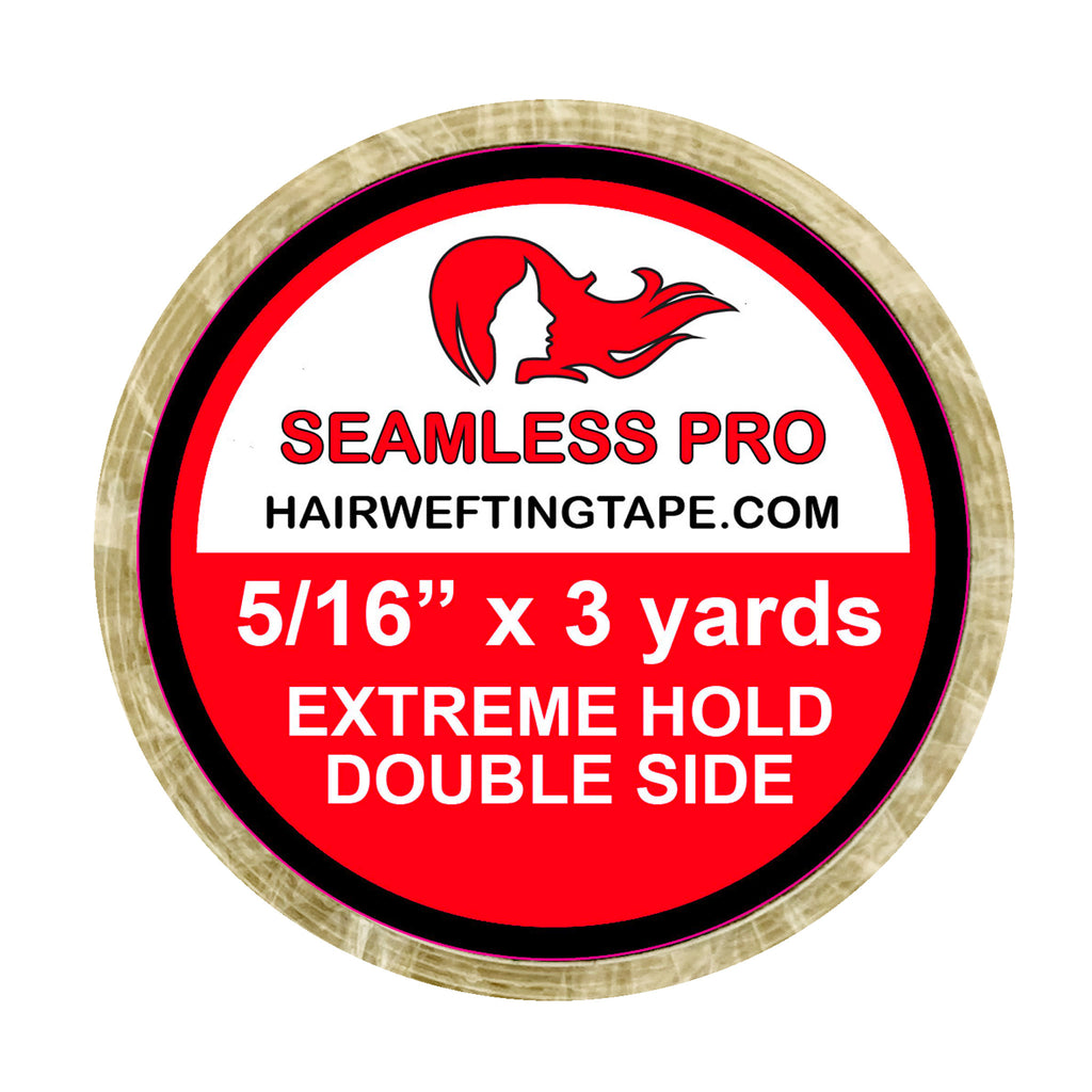 Seamless Pro extreme hold hair extension tape perfect for covering the top of your DIY seamless hair weft extension