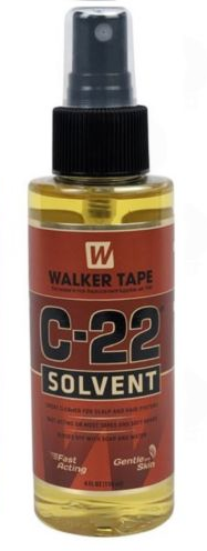 C-22 tape in hair extension remover that can remove the tape and glues very quickly.